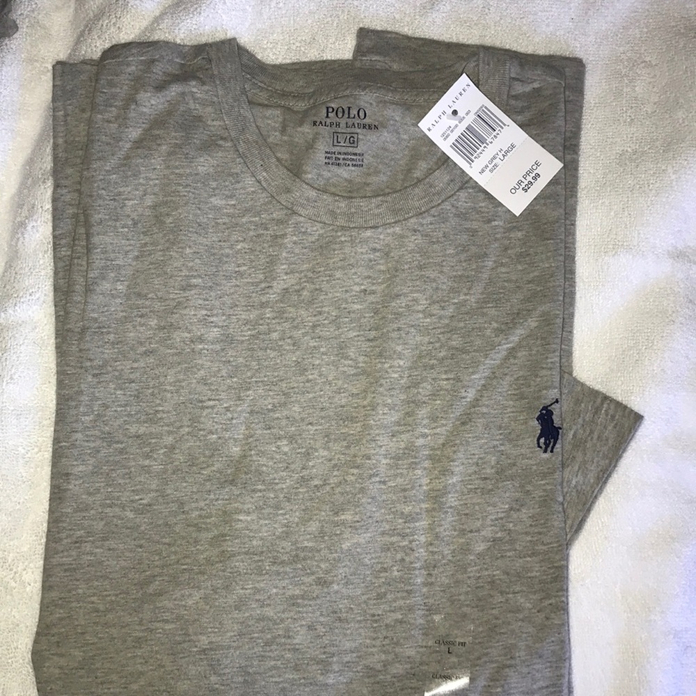 Men’s Grey polo Ralph Lauren crewneck  Large NWT